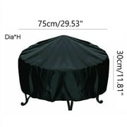 Patio Round Fire Cover Waterproof Uv Protector Grill Bbq Cover Outdoor Yard